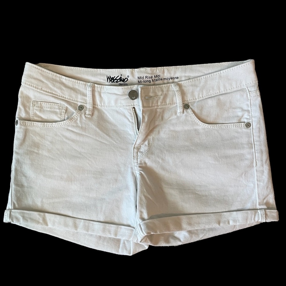 Mossimo White Mid-Rise Denim shorts (2)